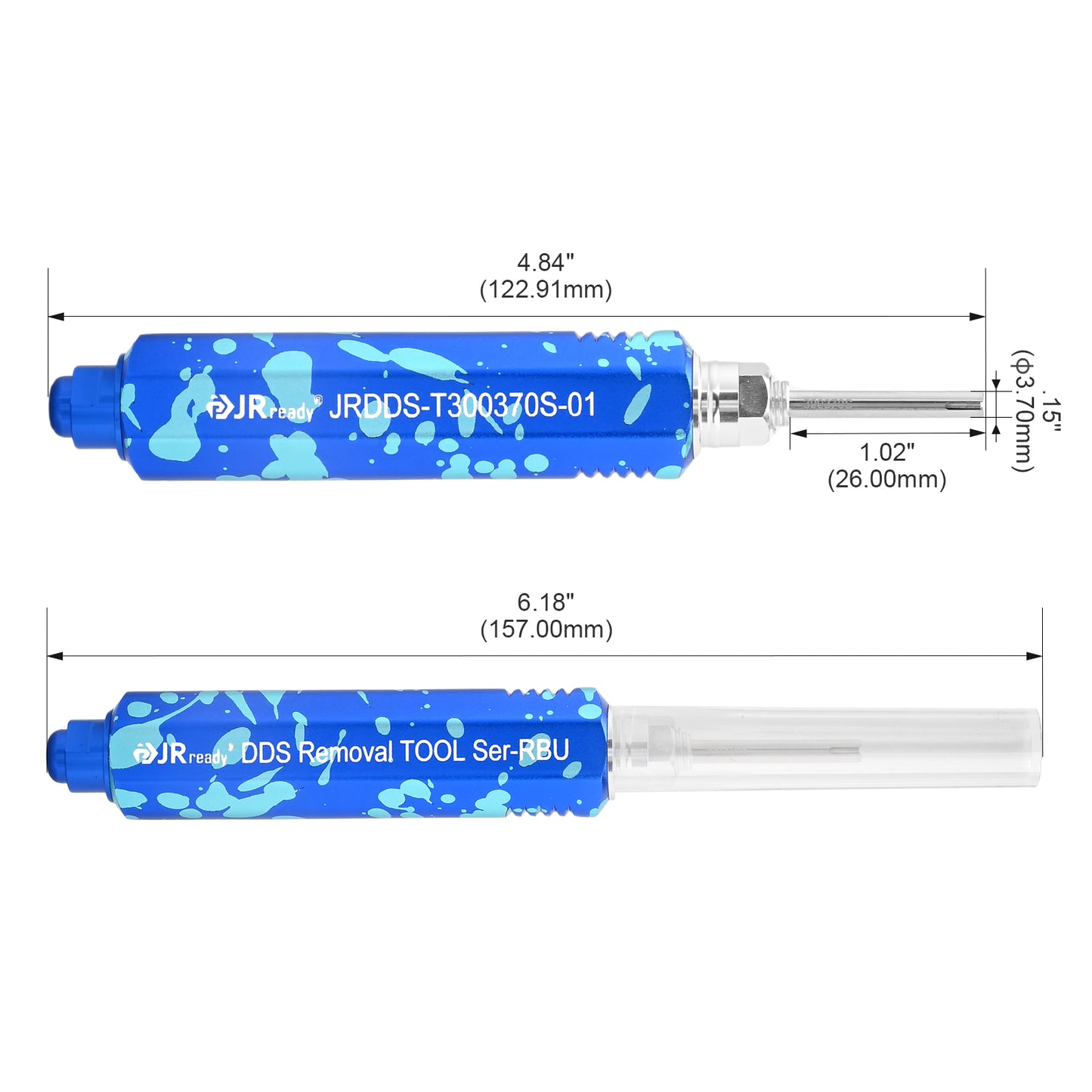 JRready JRDDS-T300370S-01 Tubular Terminal Removal Tool for JRready JRSSW-CP20 Connector Series, Tubular Push Rod Type, Connector Assembly & Wiring Maintenance