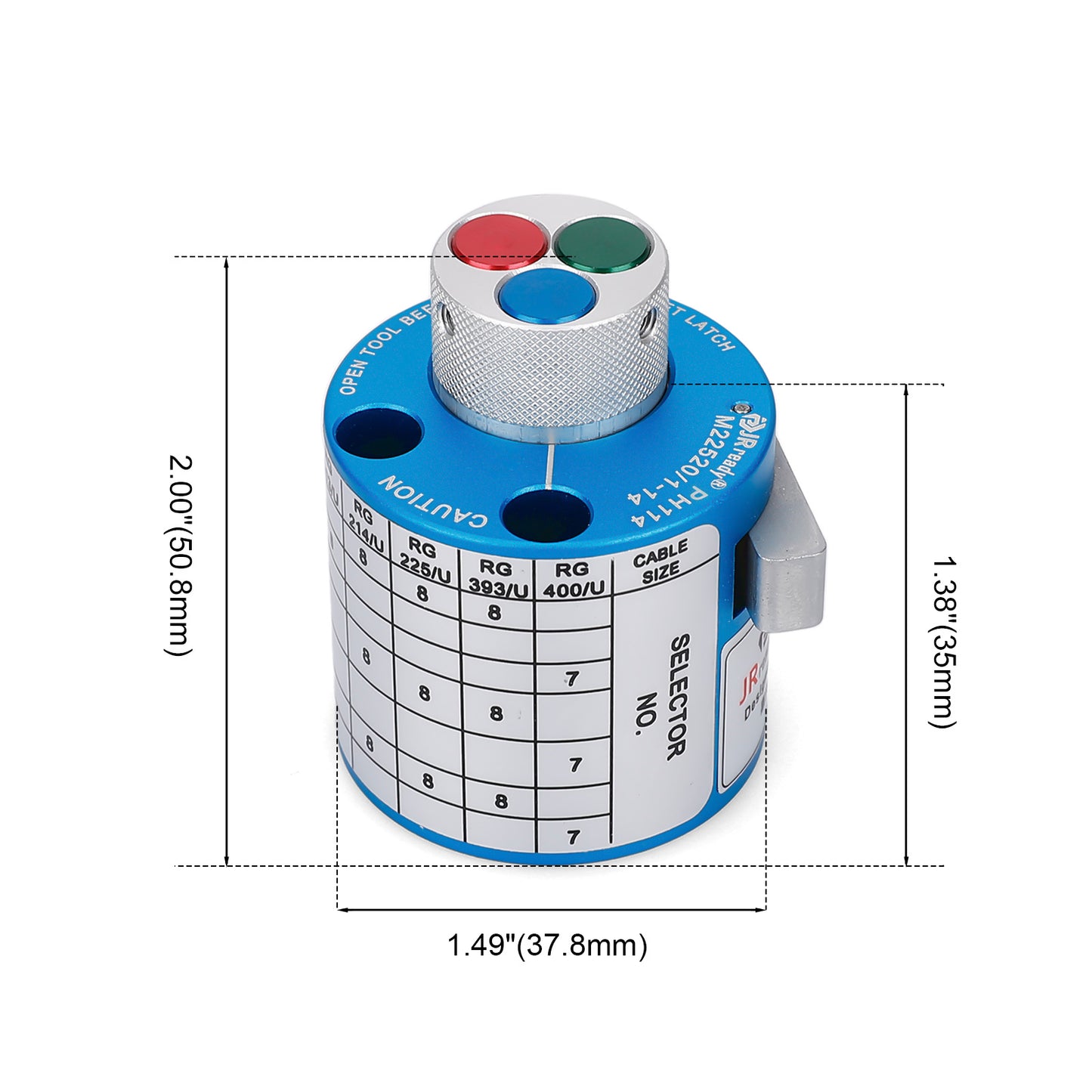 JRready TH286 / PH114 M22520/1-14 Testa della torretta da utilizzare con strumento di crimpatura JRD-ASF1 M22520/1-01 