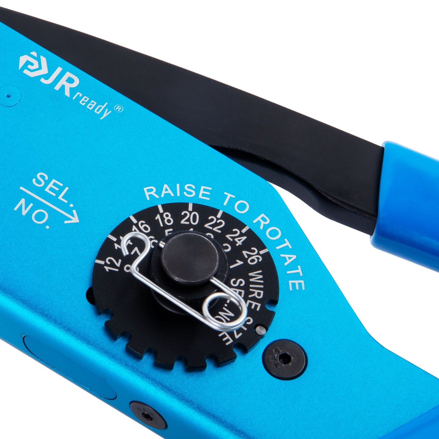 JRready JRD-FT8 (M22520/1-01) Four-Way Indent Crimp Tool for 26–12 AWG Circular Contacts, UF2-5 Positioner Compatible, Supporting 26-12 AWG Precision Crimping Across Heavy Duty and Mil-Spec Applications