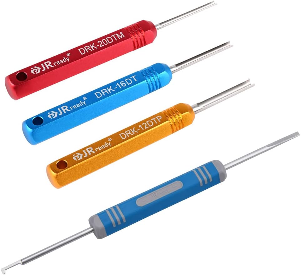 JRready ST5231 DEUTSCH Removal Tool Kit, Depinning Tool Kit: DRK-12DTP + DRK-16DT + DRK-20DTM + DRK-RT1B Extraction Tools