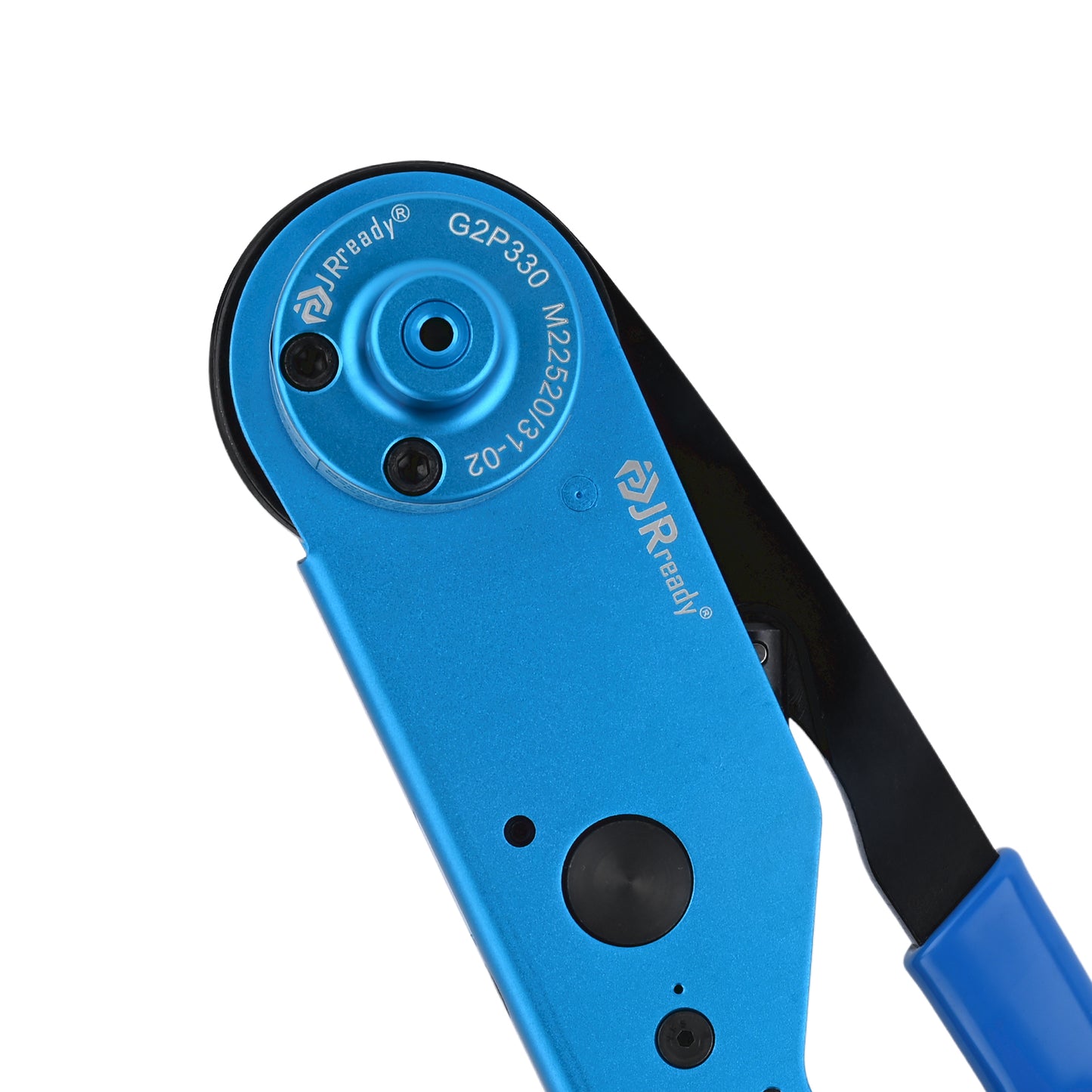 JRready JRD-AS31 Crimp Tool Set: GS200-1 (M22520/31-01) Crimp Tool with G2P330 (M22520/31-02) Positioner for M39029 Series Coaxial Terminals, Supporting High-Reliability Applications Across Avionics Systems