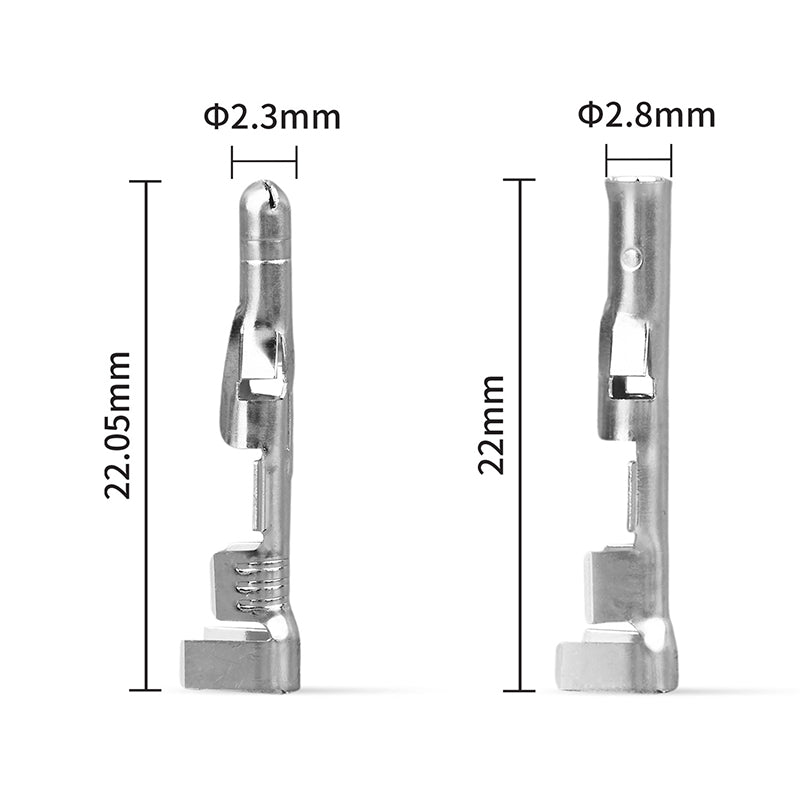 JRready JRN002 2 Pin Standard.093 Pin and Socket Connectors 2 Circuits (20 Matched Sets), 14-20 AWG, Compatible with Molex Standard.093 Male& Female Connector, 5.03 mm Pitch, Free Hanging