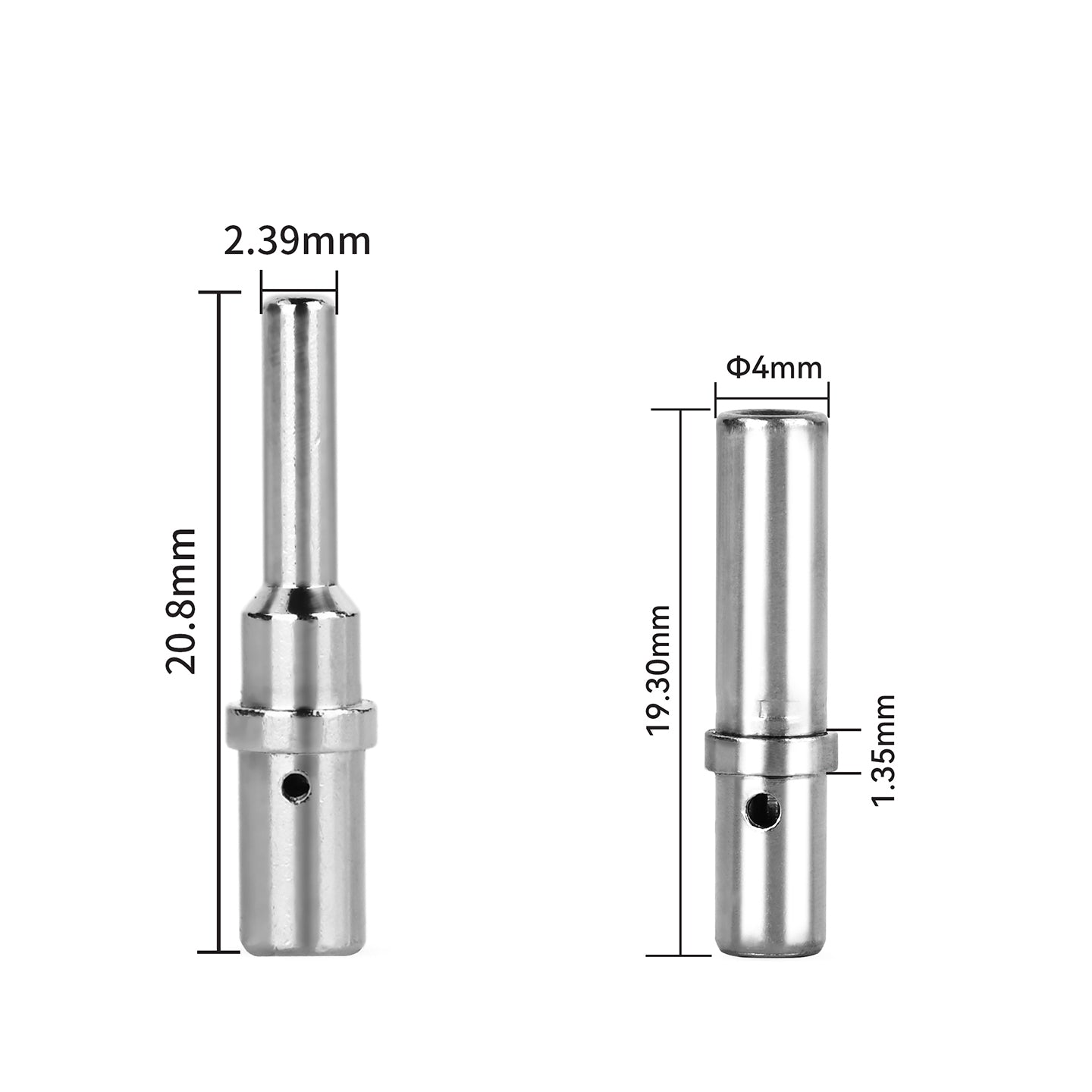 JRREADY 2-pin Deutsch DTP connector kit with #12 solid contacts, waterproof marine and truck use, 12-14 AWG, 25A.