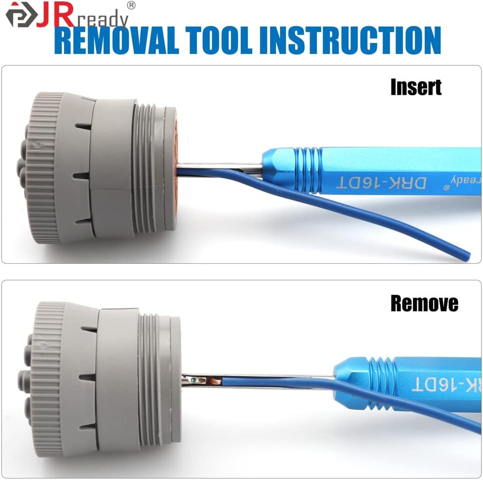 JRready ST5231 DEUTSCH Removal Tool Kit, Depinning Tool Kit: DRK-12DTP + DRK-16DT + DRK-20DTM + DRK-RT1B Extraction Tools