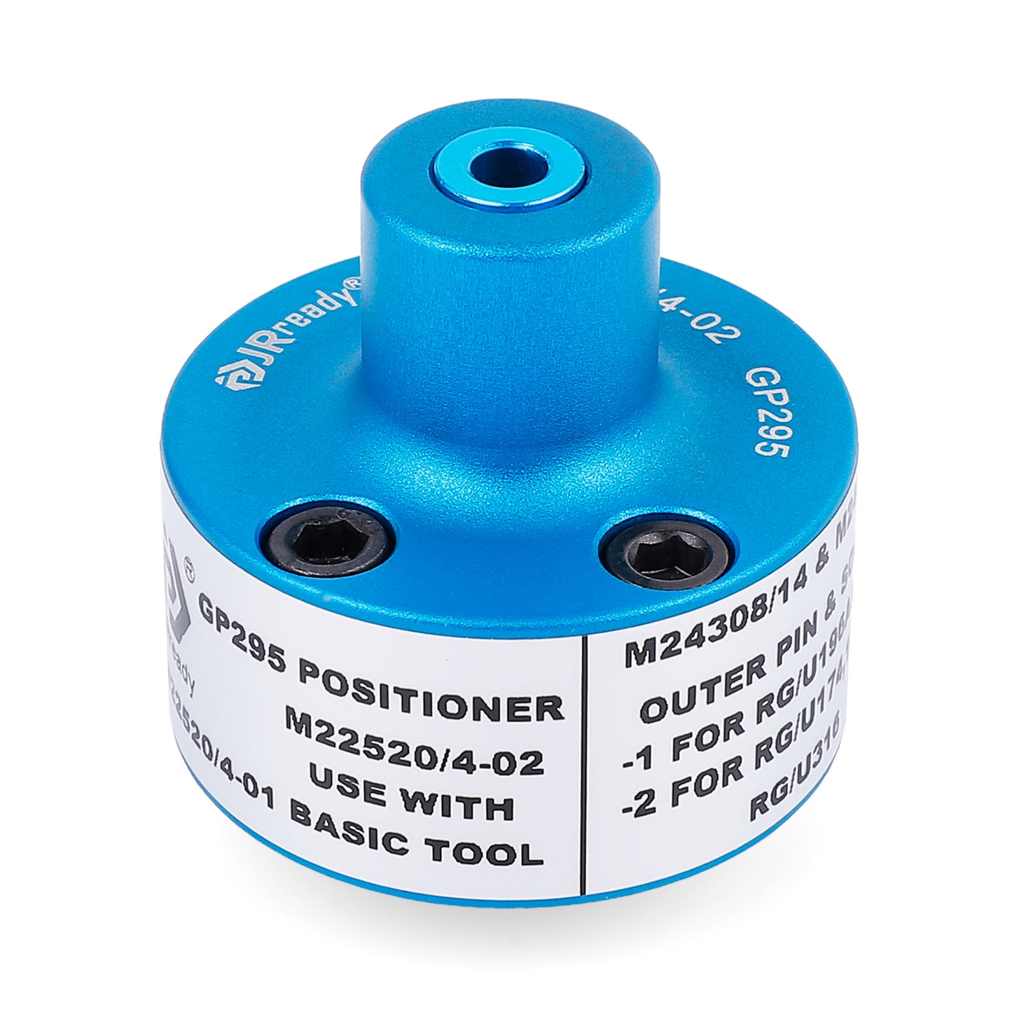JRready JRD-AS4 Crimp Tool (M22520/4-01), Four-Way Indent Crimper for RG/U 174 178B 196A 188A 136, with GP295(M22520/4-02) Positioner for M24308/14 M24308/15 Contacts
