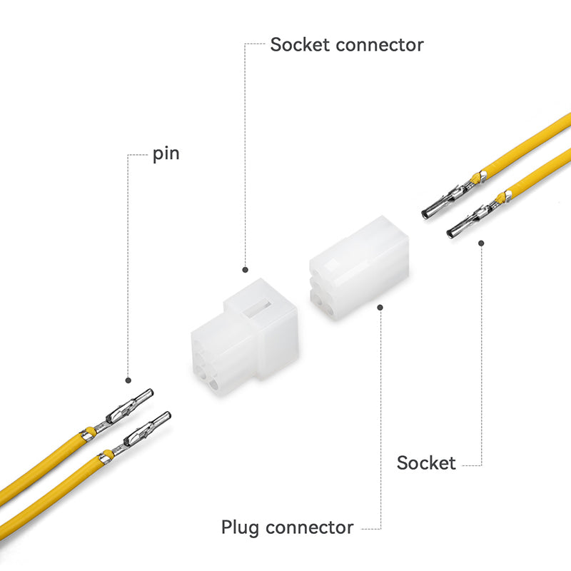 JRready JRN003 Molex Connector 6 Pin Connector 20Pairs Molex 1625 Series Standard .062 Series Pins and Sockets 1.57mm Diameter 18-24AWG Crimp Terminals Molex 03061062 and 03062061 3.68mm Pitch (20 Sets)