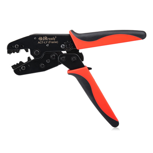 JRready ACT-LY-3K Crimp Tool for RG8 RG11 RG174 RG316 Coaxial Cable, .01 .128 .429 Inch Hex-Crimp Mastery Multi-Spec Versatility Ratchet Crimper