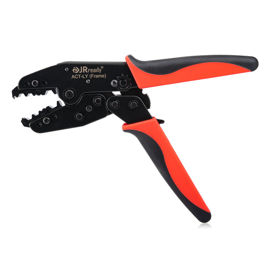 JRready ACT-LY-3P1 Crimp Tool for RG58 RG59 RG6 Coaxial Cable, .068 .098 .213 .255 .321 Inch Signal-Loss Prevention Professional Ratchet Crimper