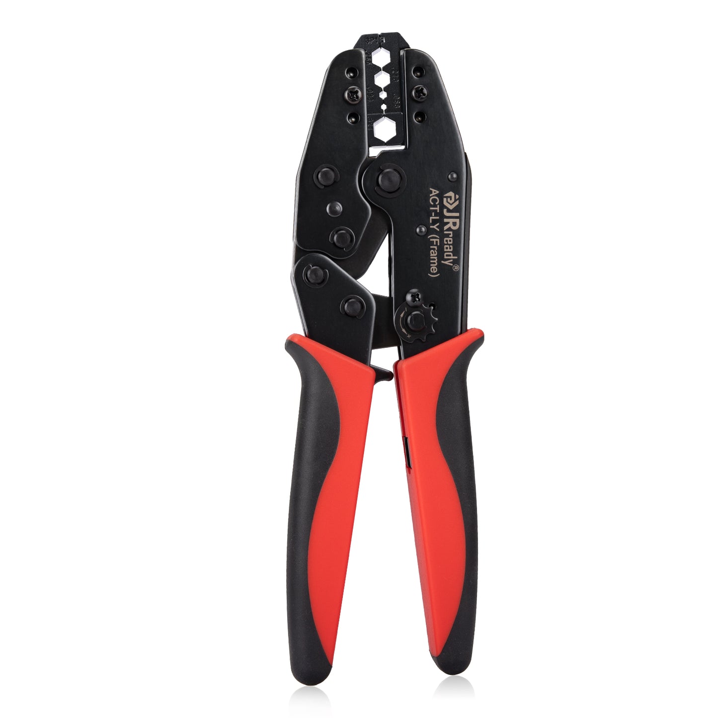 JRready ACT-LY-3P1 Crimp Tool for RG58 RG59 RG6 Coaxial Cable, .068 .098 .213 .255 .321 Inch Signal-Loss Prevention Professional Ratchet Crimper