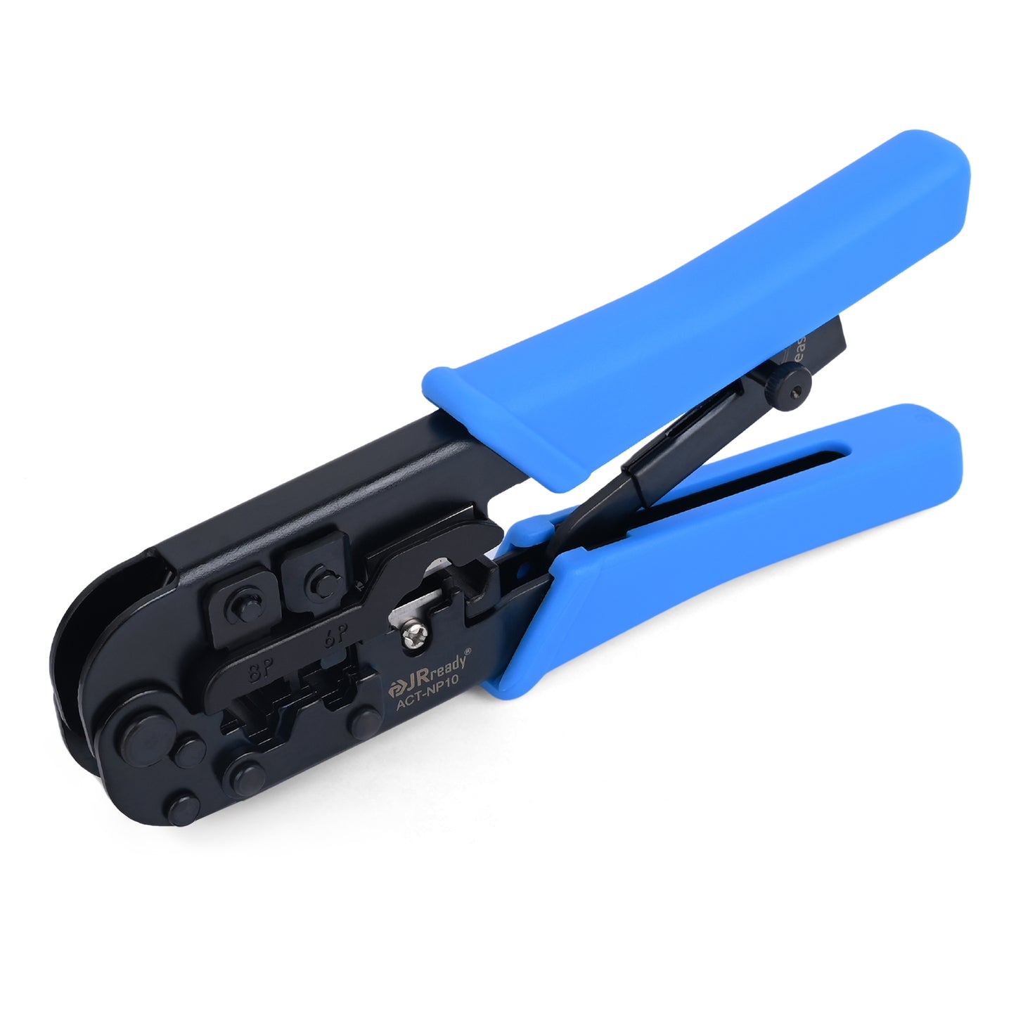 JRready ACT-NP10 (HT-N5684R) Crimp Tool for Cat5, Cat5e, Cat6, Cat6a RJ45 Plugs and 4P/6P/8P Connectors in Network Wiring