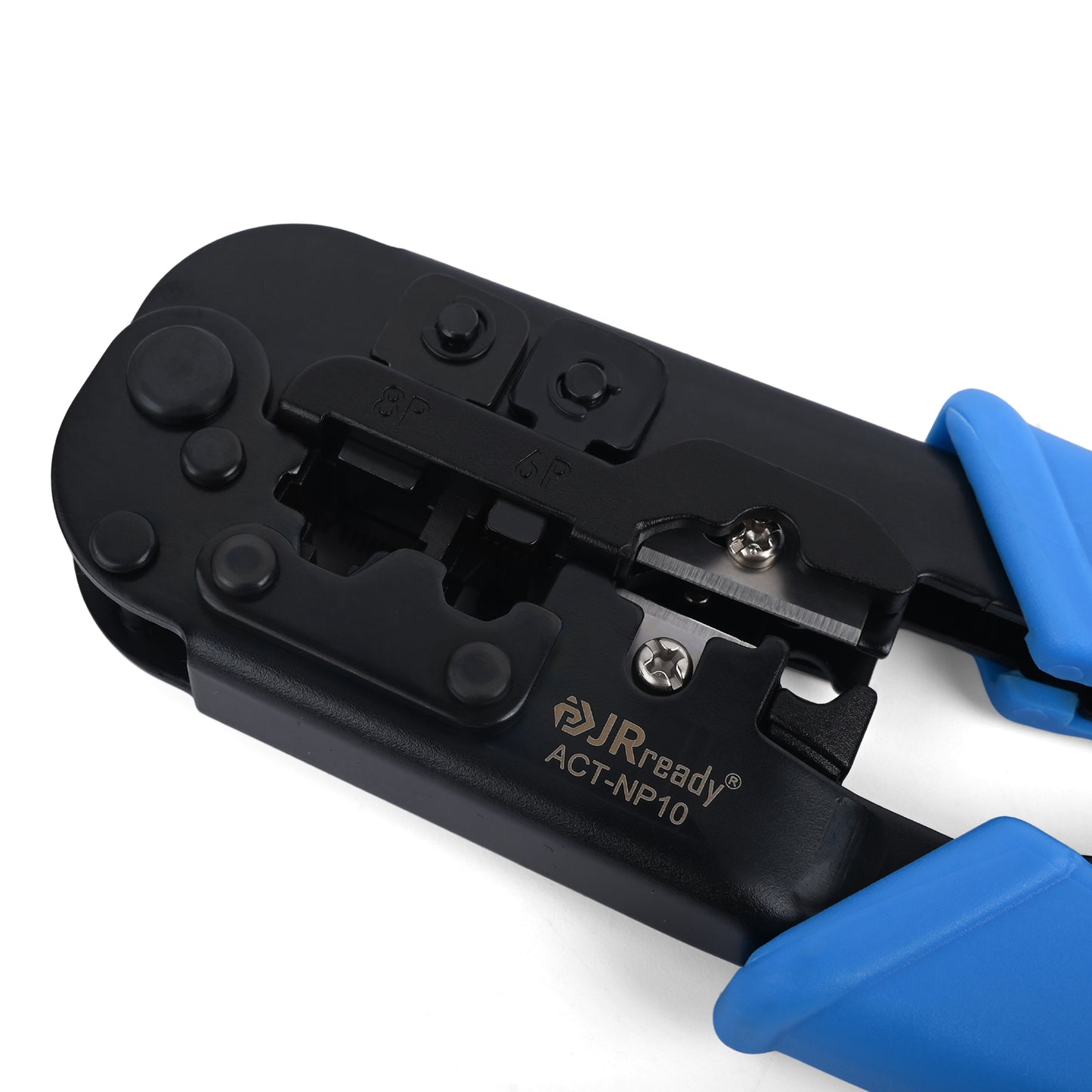 JRready ACT-NP10 (HT-N5684R) Crimp Tool for Cat5, Cat5e, Cat6, Cat6a RJ45 Plugs and 4P/6P/8P Connectors in Network Wiring