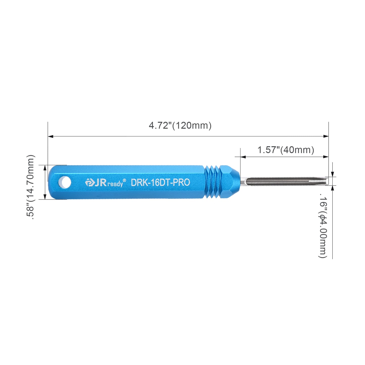JRready DRK-16DT-PRO Semi-Circular 16# Terminal Extraction Tool, Compatible with TE Deutsch DT DTV DRC DRB HD10 HD20 HD30 AEC STRIKE Jiffy Splice Connectors, covering Automotive & Industrial Connector Maintenance