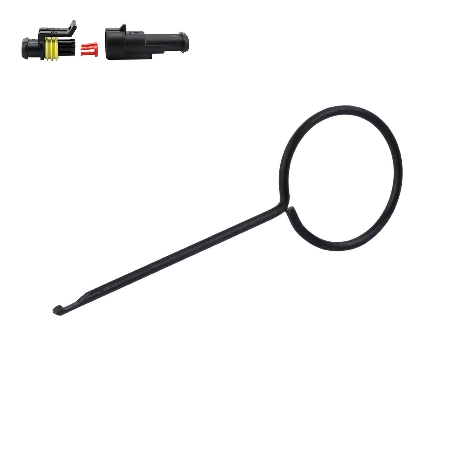 JRready DRK-785084 Hook-Type Extraction Tool for AMP Superseal 1.5 Wedge Lock Removal, serving Automotive Harness Assembly & Sealed Connector Repair