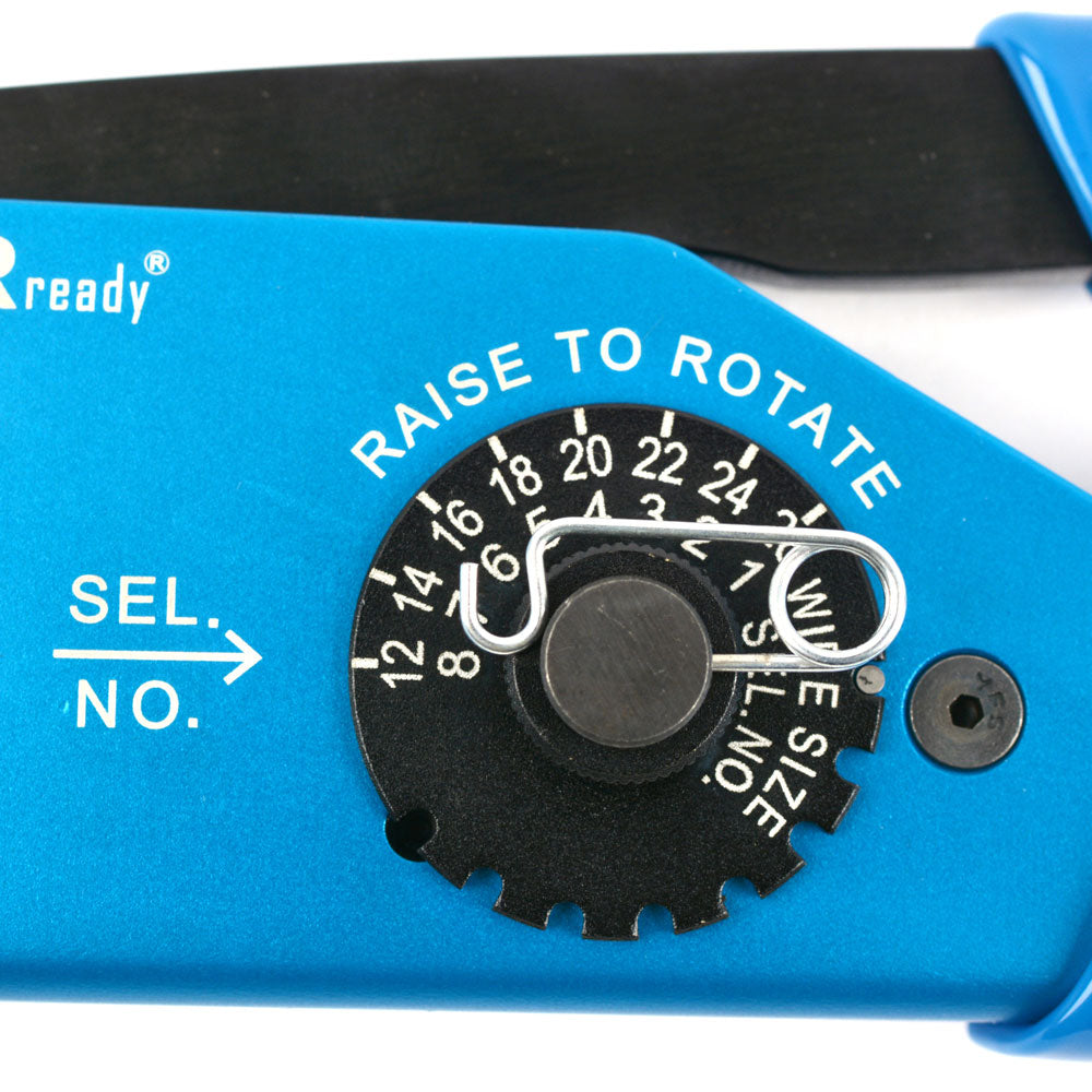 JRready JRD-FT8 (M22520/1-01) Four-Way Indent Crimp Tool for 26–12 AWG Circular Contacts, UF2-5 Positioner Compatible, Supporting 26-12 AWG Precision Crimping Across Heavy Duty and Mil-Spec Applications
