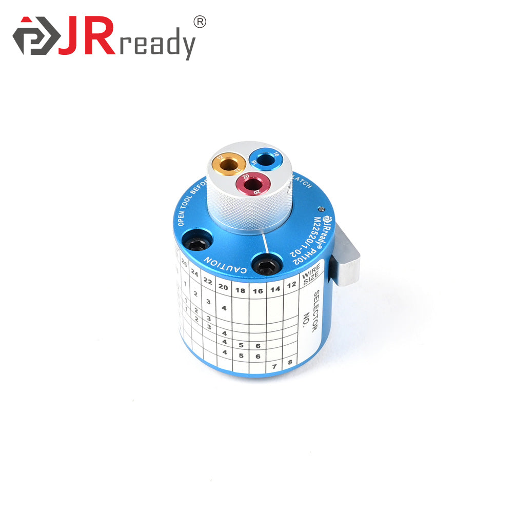 Testa a torretta JRready PH102 M22520/1-02 per pin/prese MIL serie M38999 da utilizzare con crimpatrice JRD-ASF1 M22520/1-01