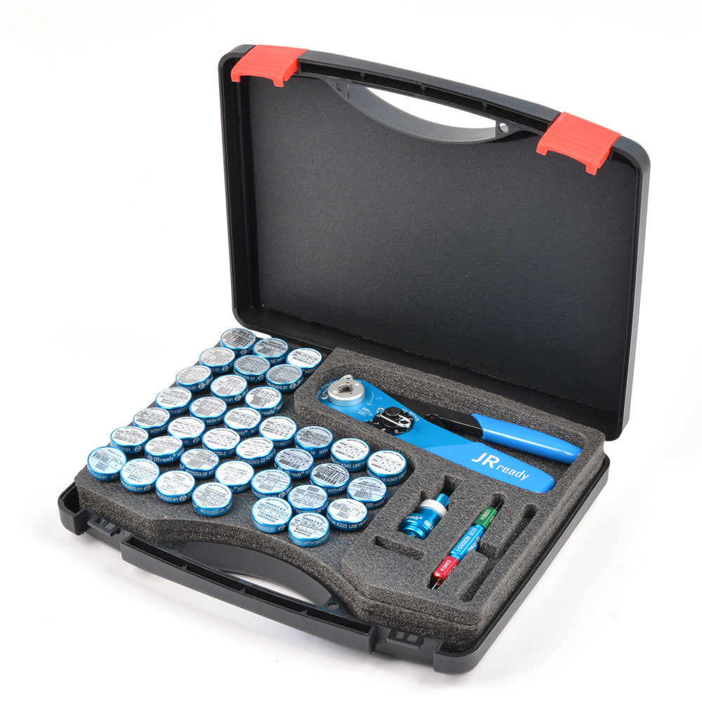 JRready Crimp Kit ST2119-AS2-1: NEW-AS2 (615717 M22520/2-01) Wire Crimpers, Indent Crimper & 36 K series Positioners & P-W1 Universal Positioner + G125 Go-nogo Gage for 20-32 AWG