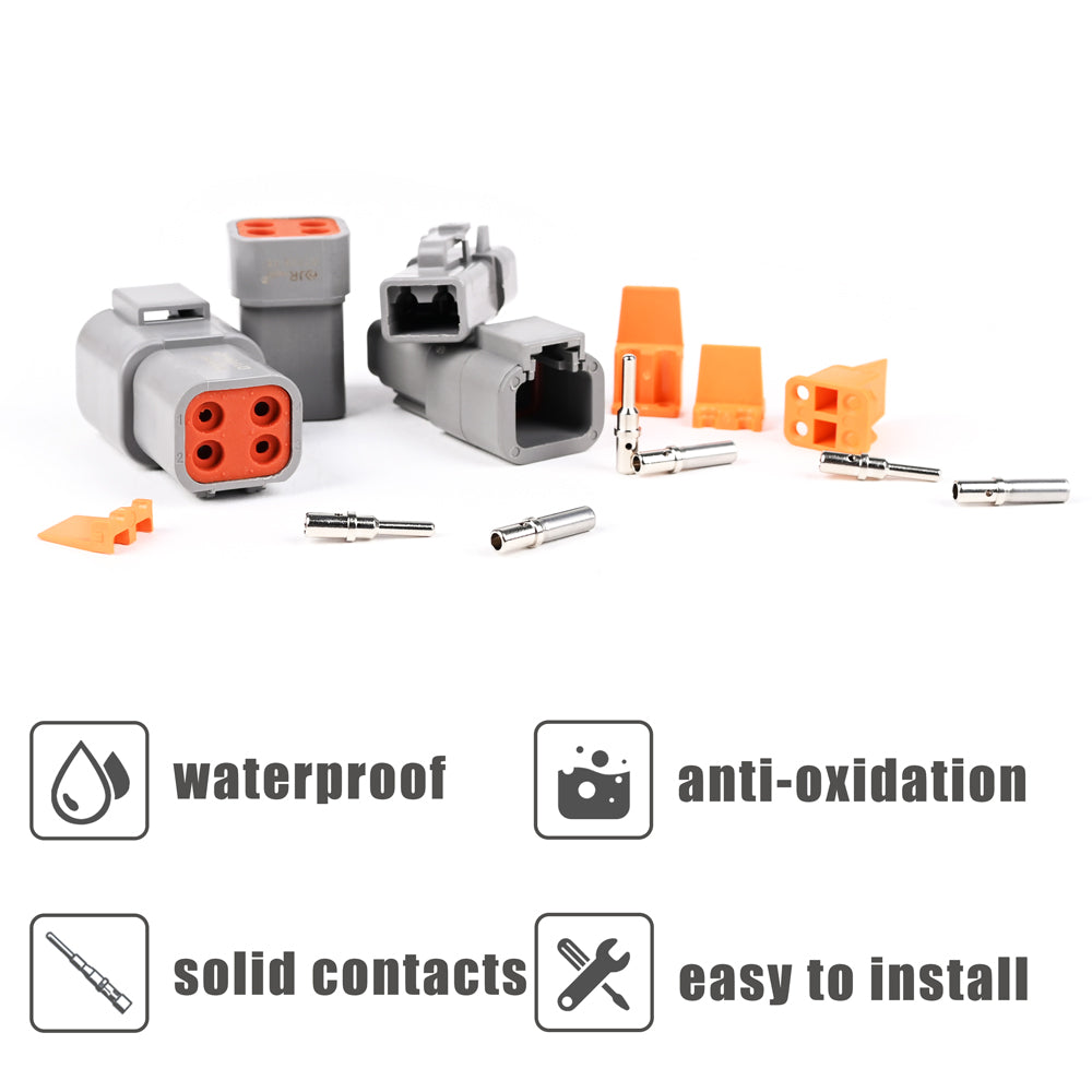 JRready ST6374-0202 DTP 2 Pin Connectors 2 Pairs & Solid Contacts