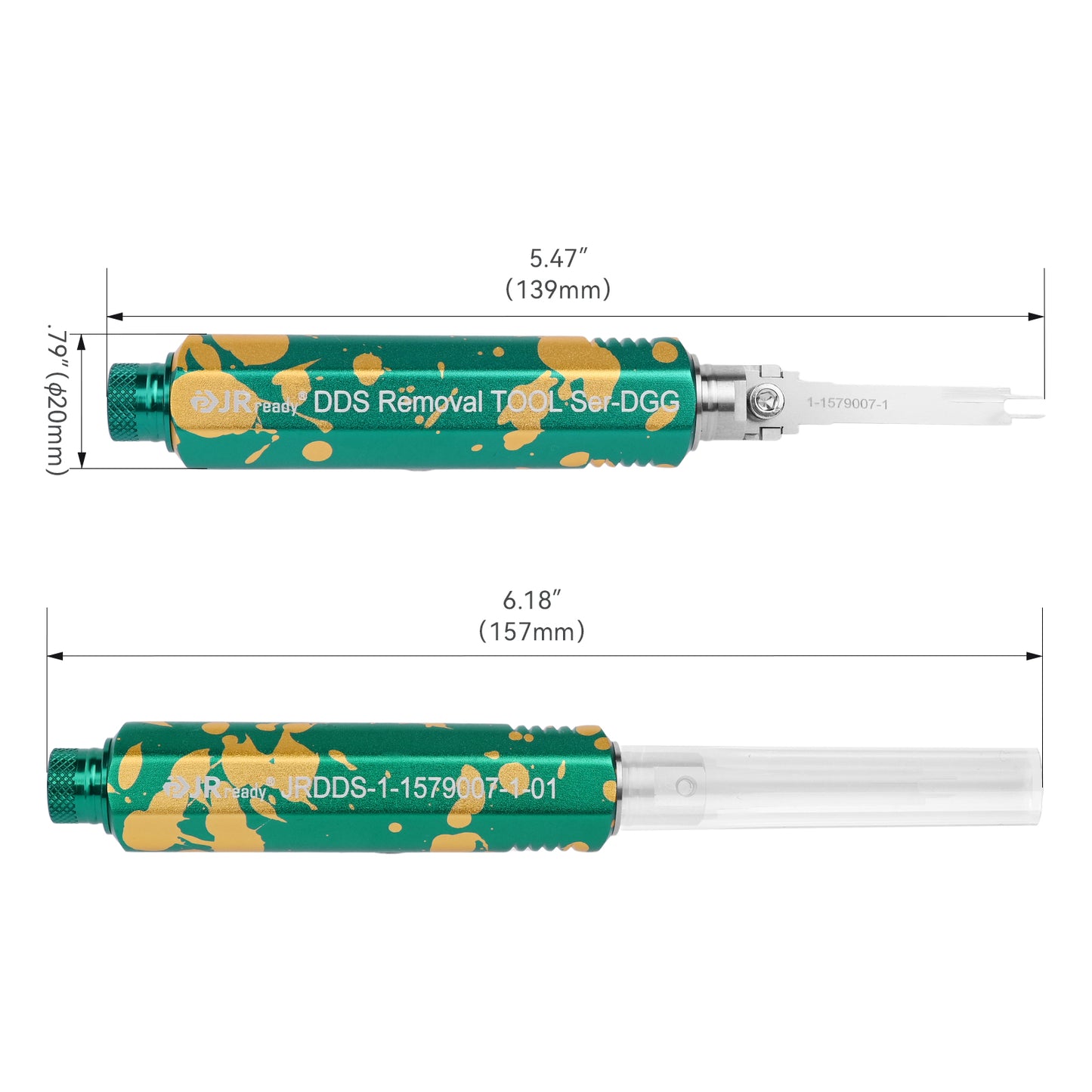 JRready JRDDS-1-1579007-1-01/ JRDDS-1-1579007-1-07 Dual-Pin Terminal Extraction Tool for AMP MCP 1.5k, DCU plugs (P/N: 4F0