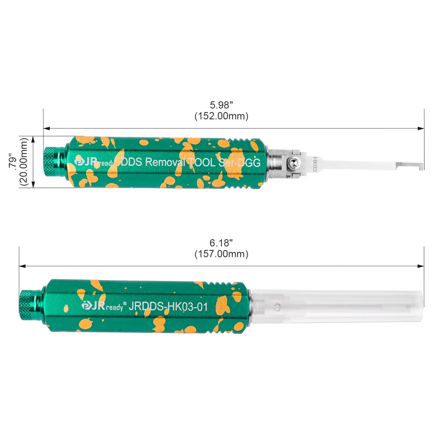 JRready JRDDS-HK03-01/ JRDDS-HK03-07 Haken-Ausziehwerkzeug für die Auslösung von Keilverriegelungen an Steckverbindern der Deutsch DT-Serie 
