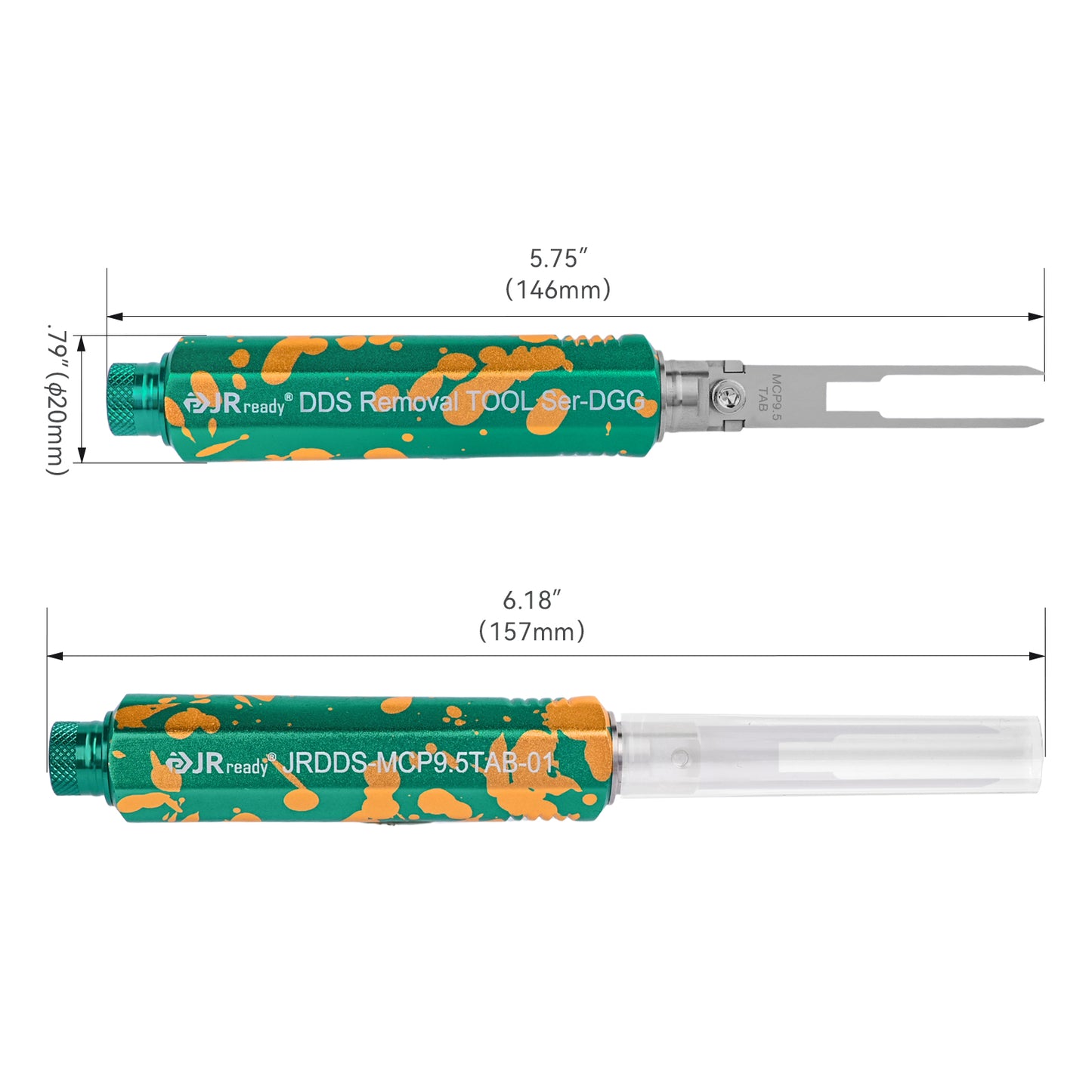 JRready JRDDS-MCP9.5TAB-01/ JRDDS-MCP9.5TAB-07 Doppelstift-Anschluss-Extraktionswerkzeug für Stecker der AMP MCP 9.5-Serie für die Automobilindustrie 