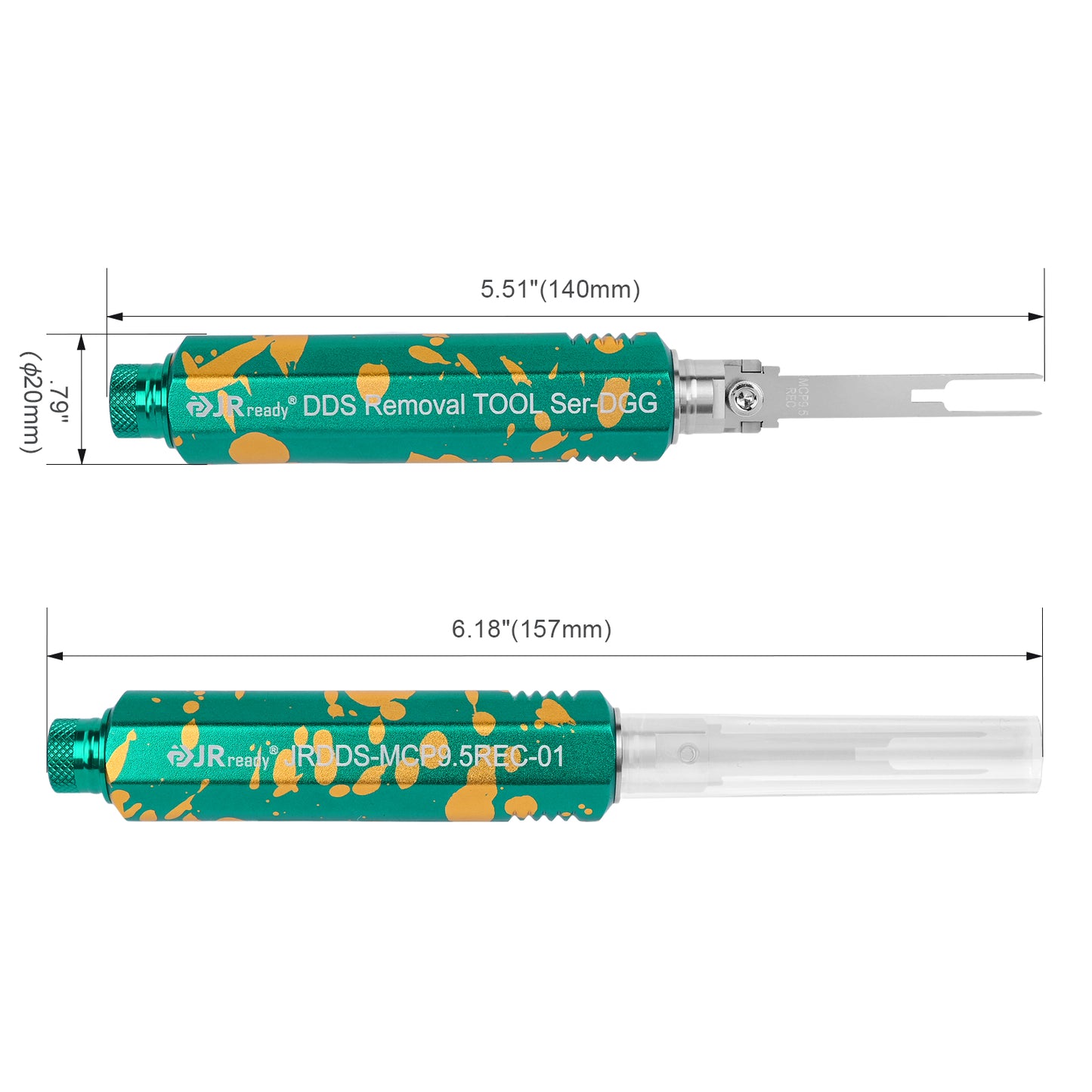 JRready JRDDS-MCP9.5REC-01/ JRDDS-MCP9.5REC-07 Doppelstift-Anschluss-Extraktionswerkzeug für weibliche Anschlüsse der AMP MCP 9.5-Serie von Kfz-Steckverbindern