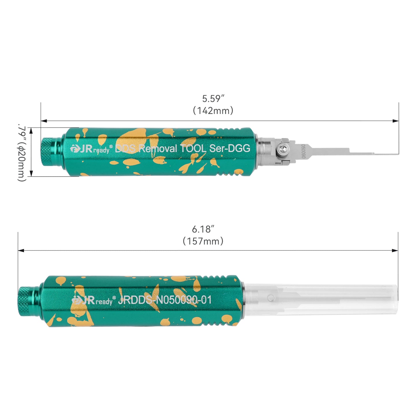 JRready JRDDS-N050090-01/ JRDDS-N050090-07 Single-Pin Terminal Extraction Tool for automotive ECU &amp; display device connectors, TH.025 series connectors and domestic DJ1.8 series automotive connectors