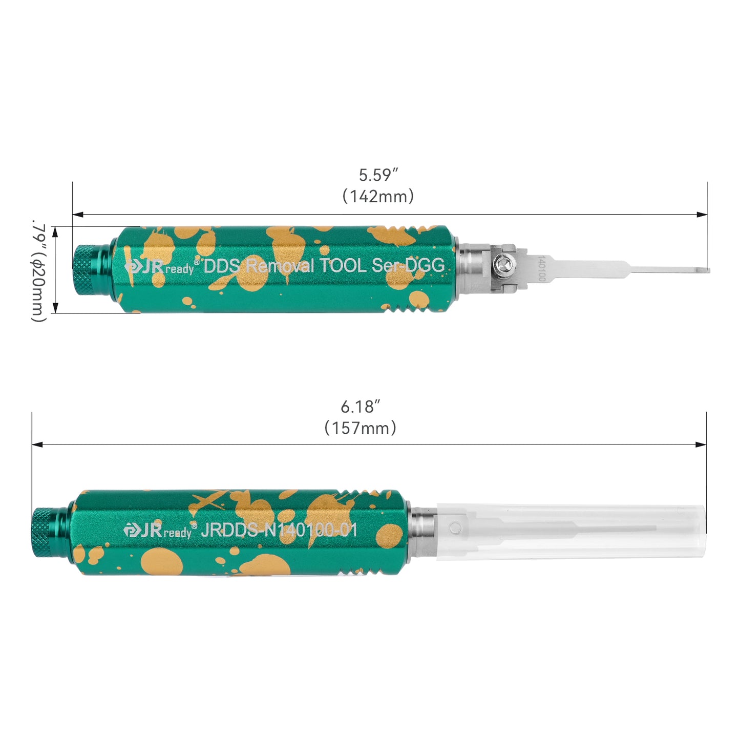 JRready JRDDS-N140100-01/ JRDDS-N140100-07 Strumento di estrazione per terminali a pin singolo per vari terminali a molla singola di grandi dimensioni o terminali a molla interna
