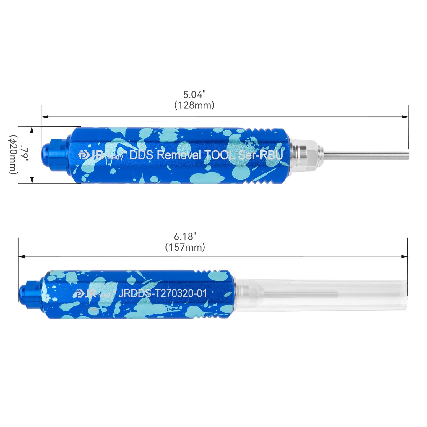 JRready JRDDS-T270320-01/ JRDDS-T270320-04 Tubular Terminal Extraction Tool for Amphenol RT360 Series Connectors (16# Terminals) and SOURIAU TRIM TRIO Series (16# Terminals)