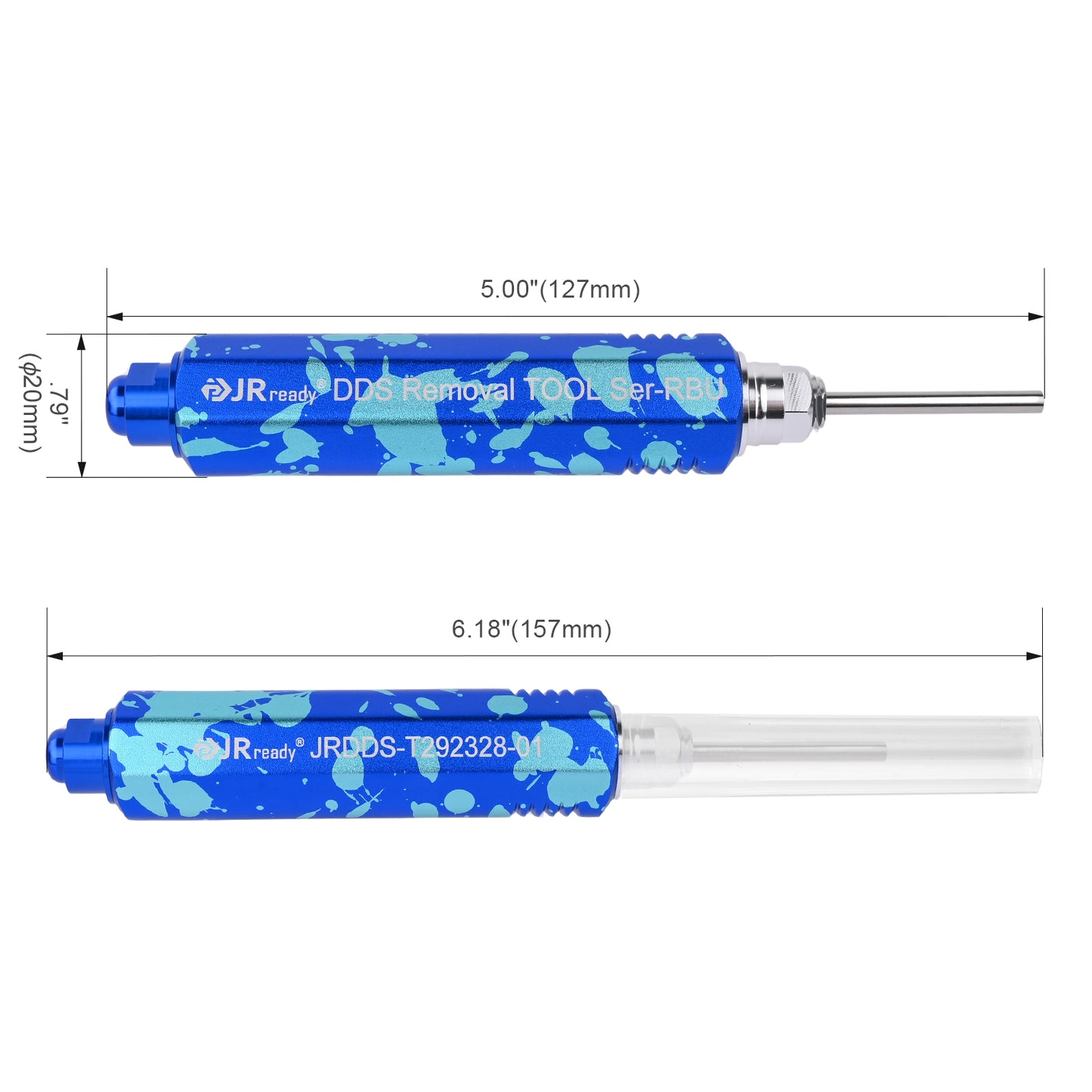 JRready JRDDS-T292328-01/ JRDDS-T292328-04 Tubular Terminal Extraction Tool for AMP CPC Series Type II, III(+), VI & Submini Coaxial Connectors and AMP/TE Aerospace Connectors - Male & Female Circular Plugs/Sockets