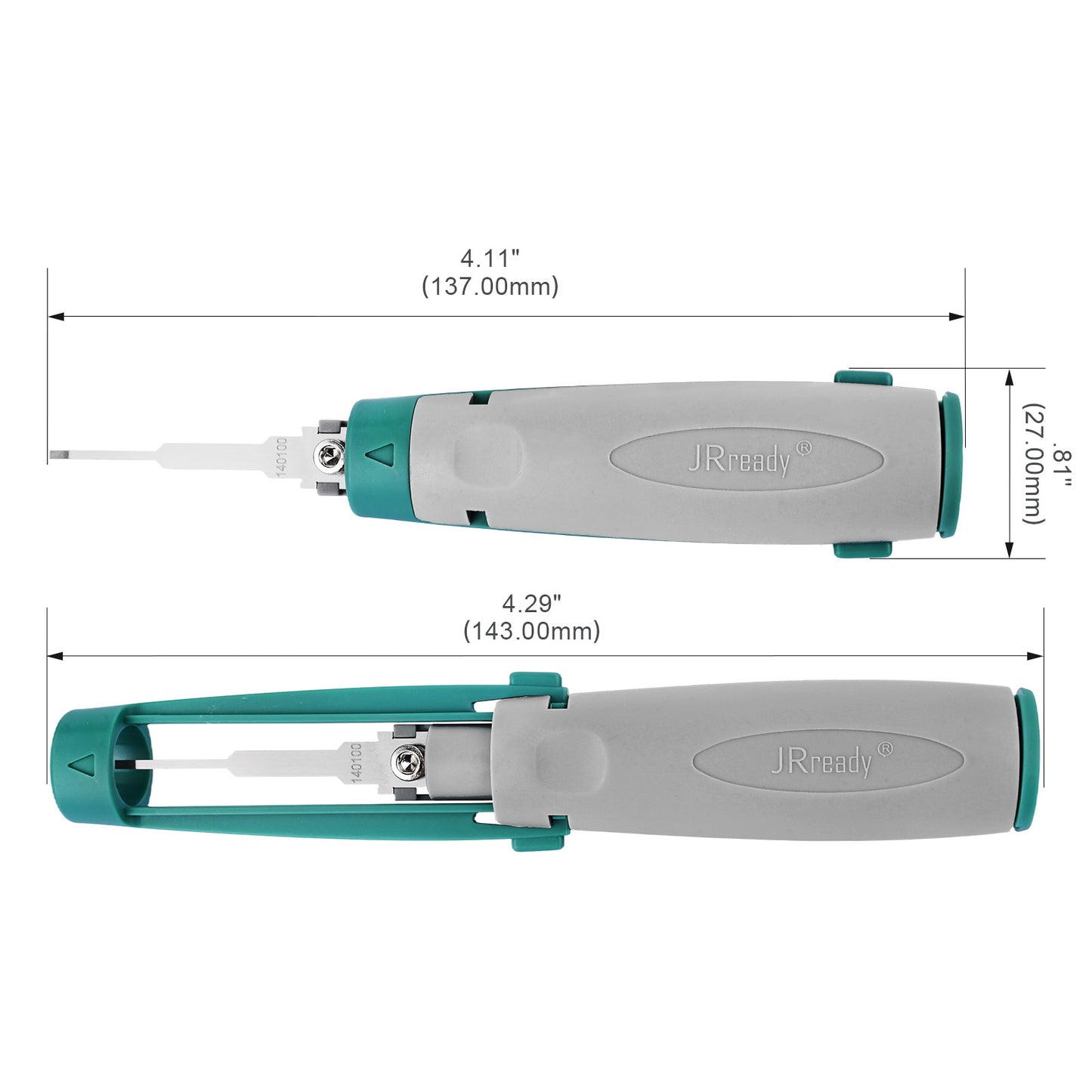 JRready JRconDRK-N140100 Terminal-Extraktionswerkzeug für verschiedene große Einzelfederklemmen und interne Federkontakte.