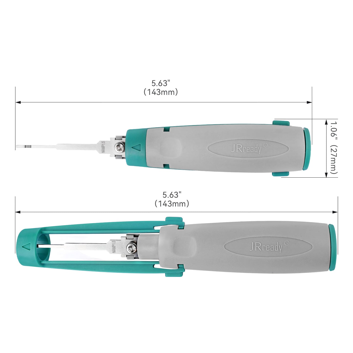 JRready JRconDRK-NAMP1.5 Einzelstift-Ausziehwerkzeug für AMP Superseal 1.5-Seriensteckverbinder und große Einzel-/Innenfederklemmen