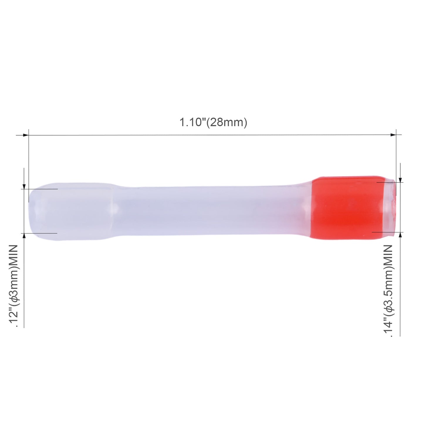JRready ST6534-01-50 IP68 Sleeve Kit, Wire Connectors Kit: 50 pcs JSS81824/1-1L Heat Shrink Tubes Butt Connectors 20-26 AWG