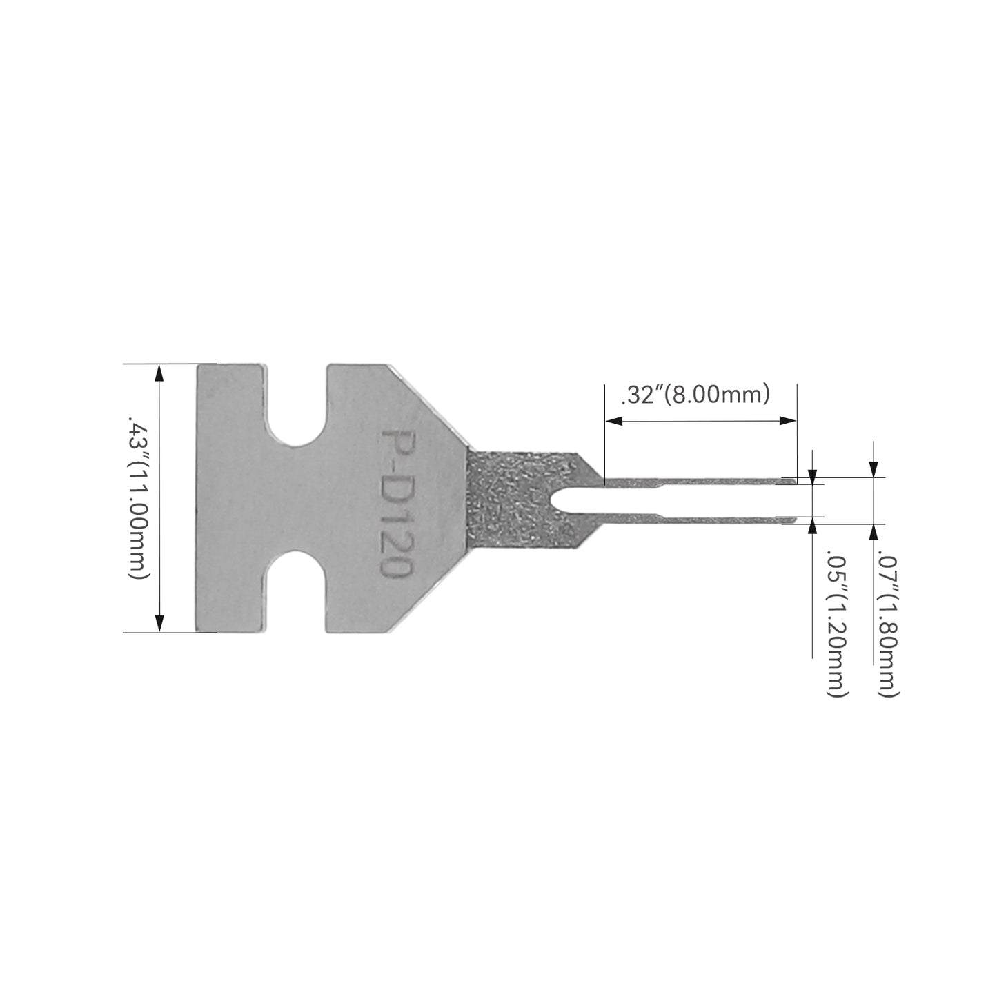 JRready Dual Mounting Hole Flat Blade Replacement Tips for Molex/AMP/Dephi Terminal Extraction Tools