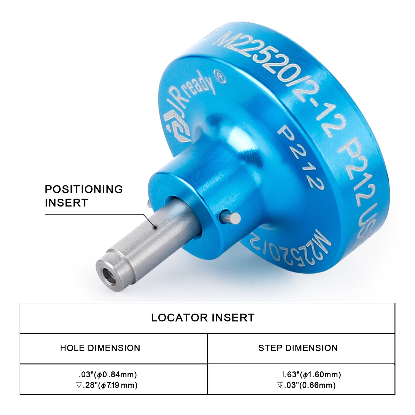 Posizionatore JRready K286 / P212 (M22520/2-12) per contatti M24308/14, M24308/15 