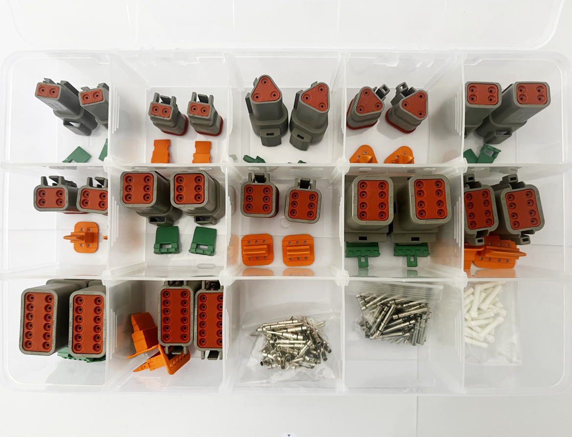 JRready ST6365 DT-Steckverbinder-Set: DT 2 3 4 6 8 12-polige Steckverbinder, 2 Paare mit festen Kontakten 
