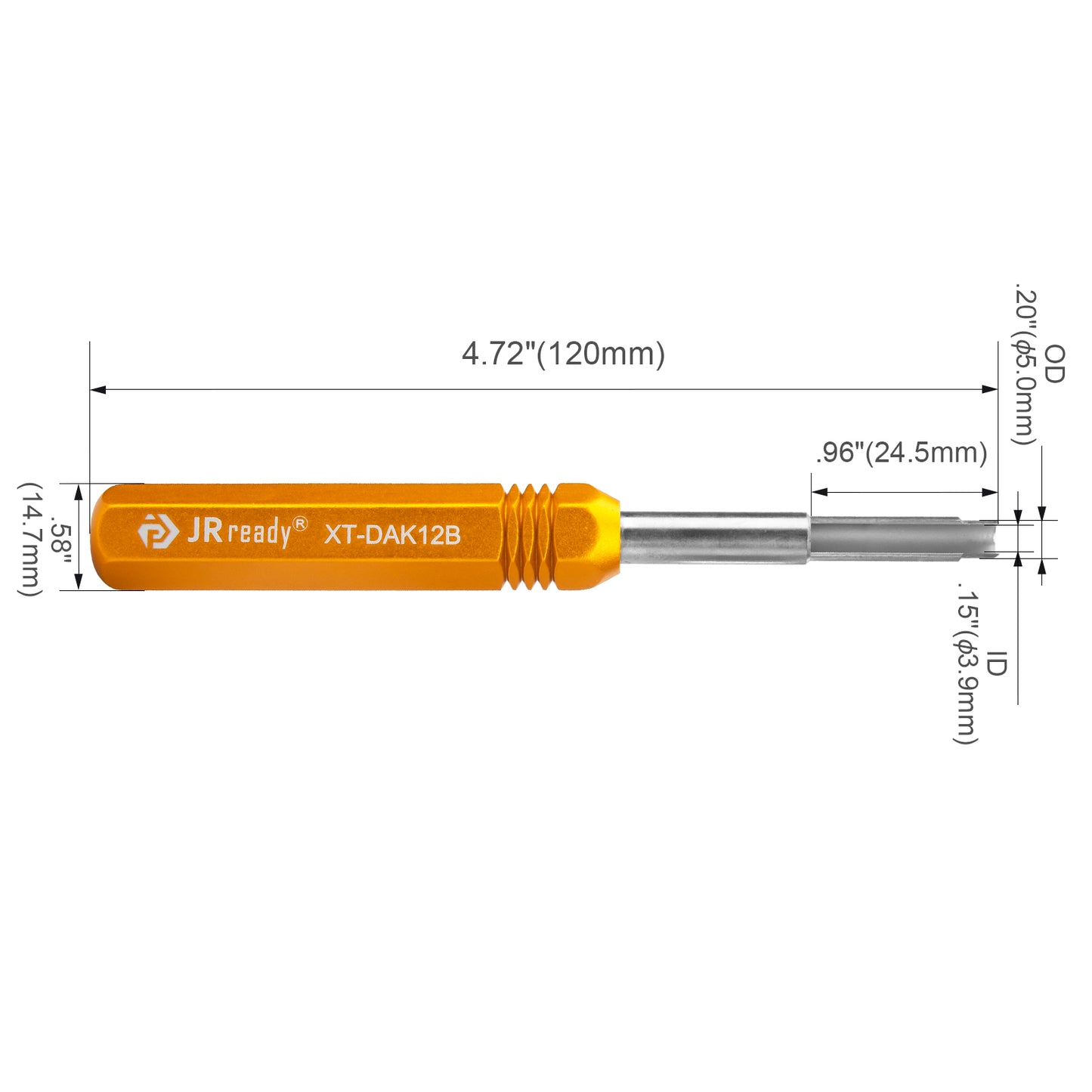 JRready XT-DAK12B Installing Tool for 12# terminals in Amphenol AlB/GT, Series MIL-DTL-5015 connectors in Wire Harness Assembly
