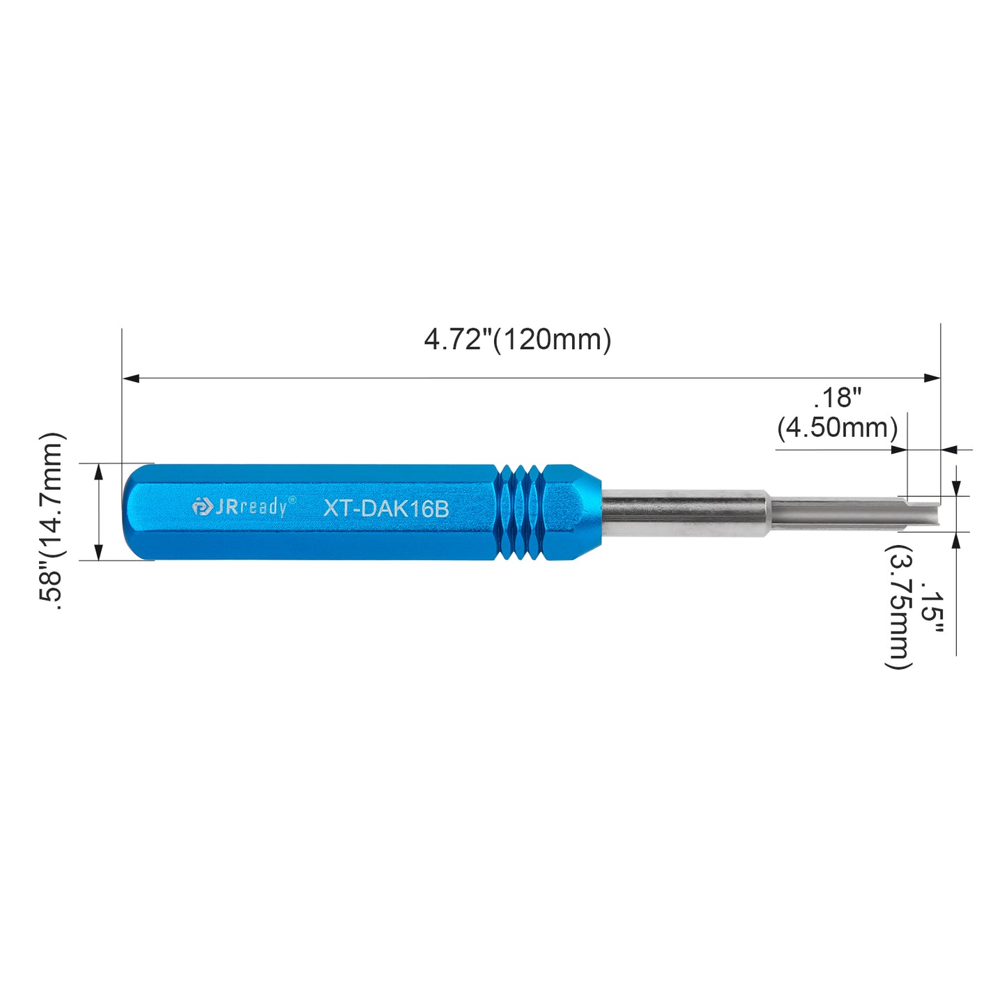 JRready XT-DAK16B Installing & Extraction Tool for 16# terminals in MIL-DTL-5015(VG95234) connectors across Aerospace and Industrial Wiring