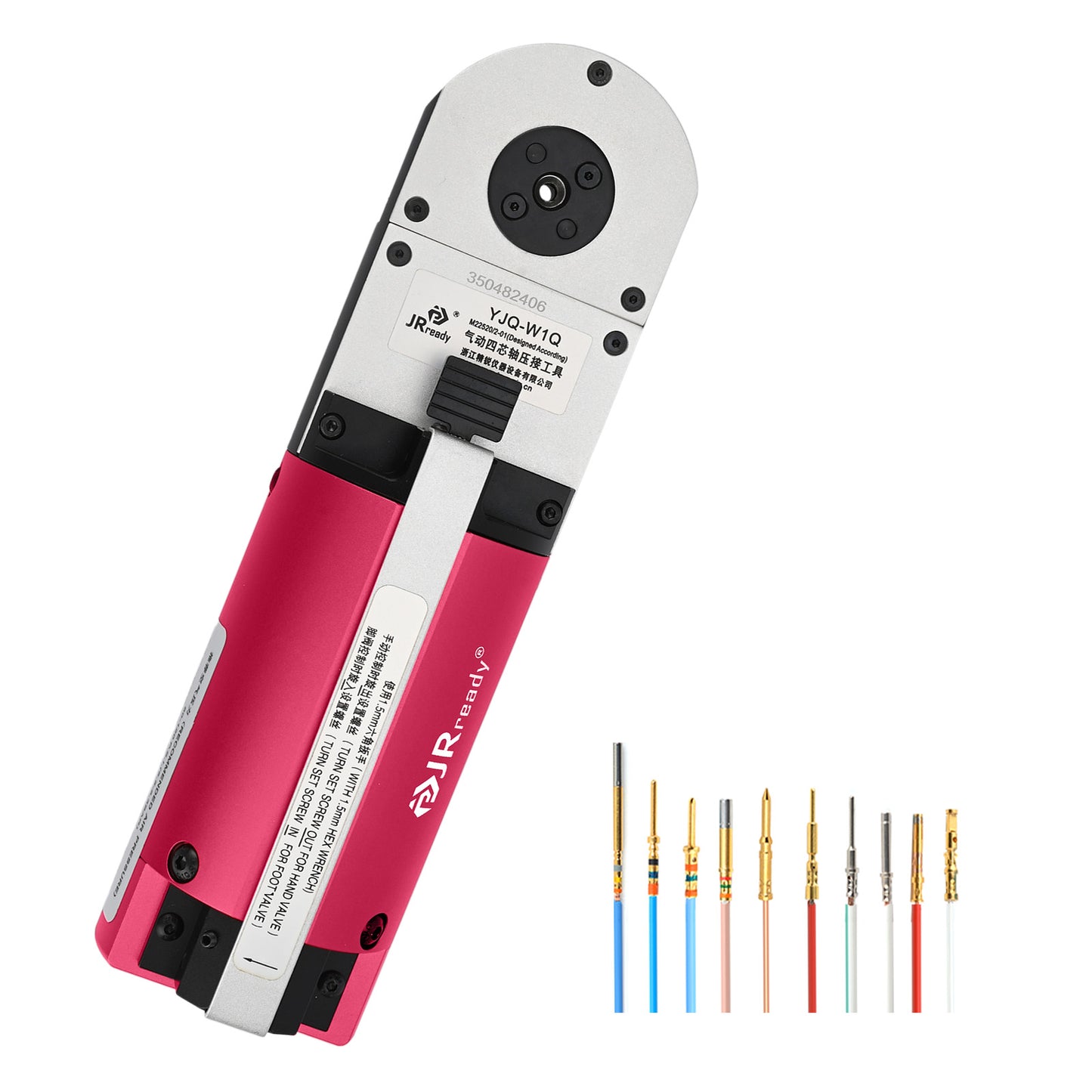 JRready ST4010 Pneumatic Crimp Tool Kit: YJQ-W1Q M22520/2-01 Pneumatic Crimp Tool & Adjustable Positioner 20-32AWG