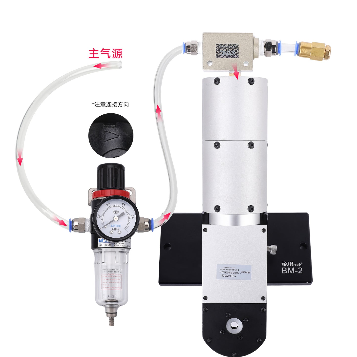 Kit di utensili per crimpatura pneumatici ST4030: utensile per crimpatura pneumatico a media corrente YJQ-W3Q WA27-309-2C e posizionatore regolabile UF3-C001 8-18 AWG 