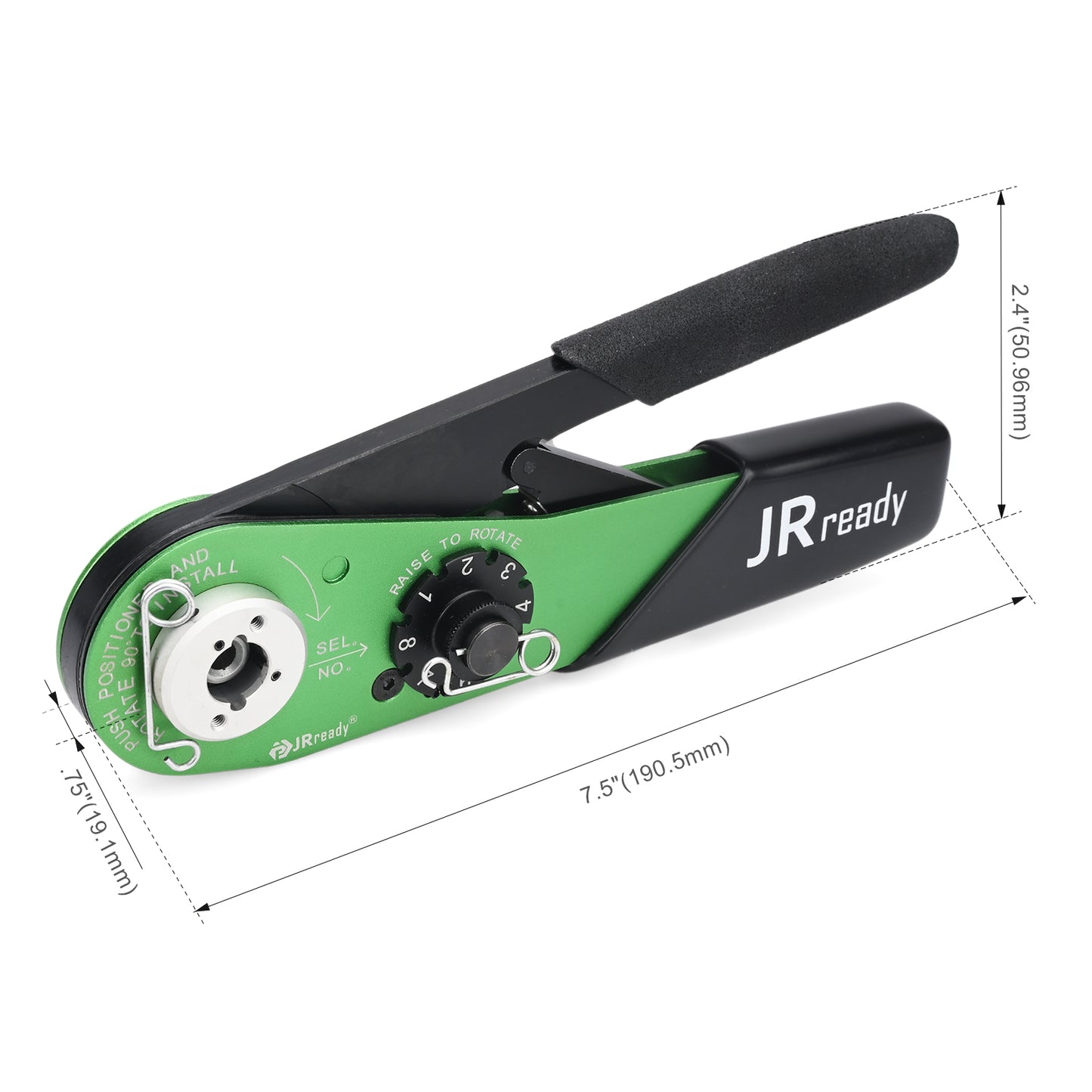 JRready YJQ-W7A M22520/7-01 Crimpzange für Luftfahrtkabel 16-28AWG (1,32-0,08mm²)