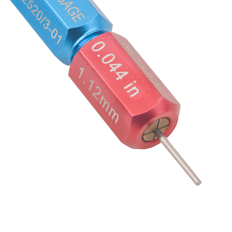 JRready G125 (M22520/3-1) Gut-Ausschuss-Lehre für Kabelcrimpwerkzeuge M22520/2-01 und M22520/1-01, Gut: 0,039 Zoll; Ausschuss: 0,044 Zoll 