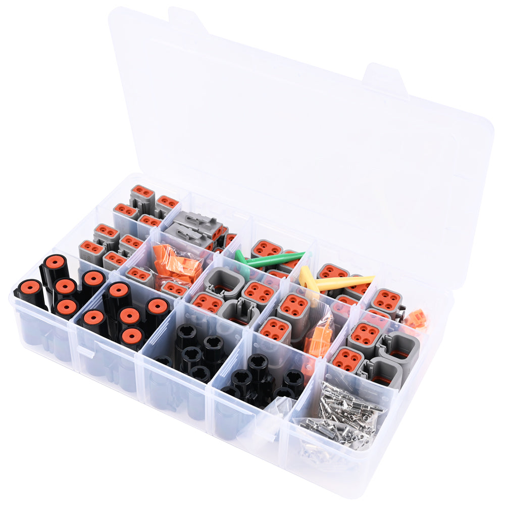JRready ST6292 DTP Connector Kit 2 4 Pin & DTHD 1 Pin Automotive Quick Wire Connectors, Size 12 Solid Contacts, 12-14AWG, 25A 14 Gauge Wire Connectors