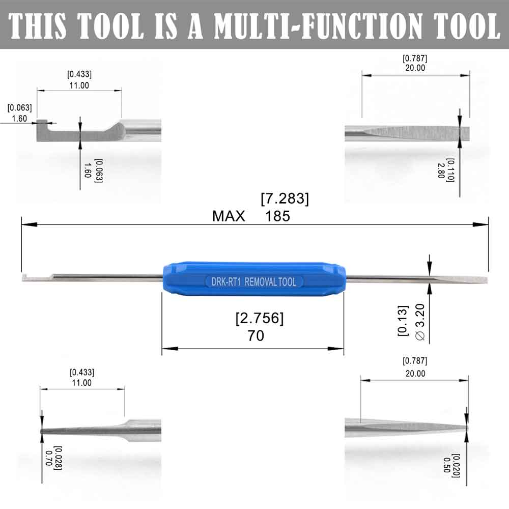 JRready ST5210 Terminal Removal Tool Kit: DRK-RT1  & DRK-RT1 Hook & Screwdriver (DT-RT1) Extraction Tool For DT DTM DTP Connectors or For Disassembly & Home Maintenance