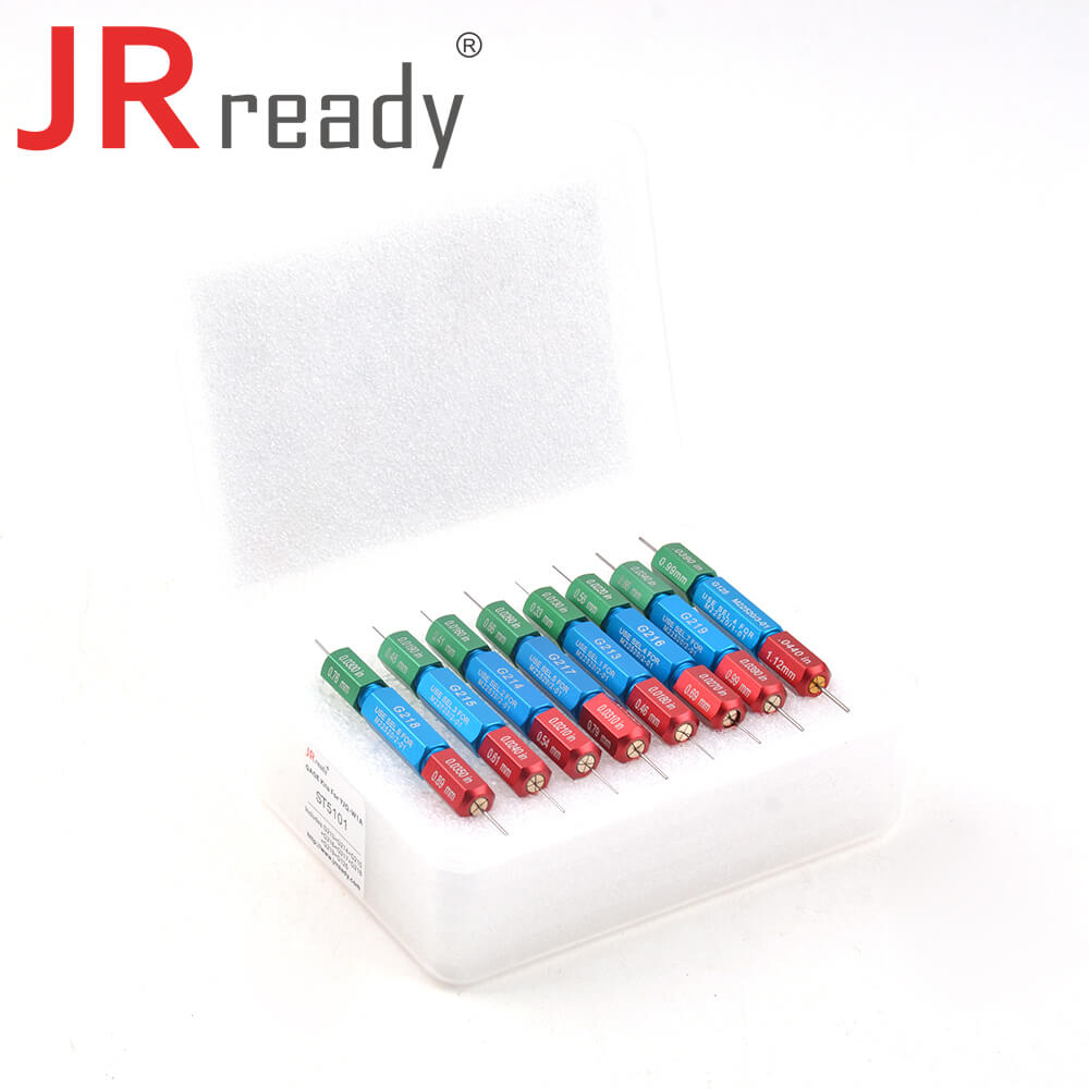 JRready ST5101 Kit: 8 Gut-Ausschuss-Lehren (G213 G214 G215 G216 G217 G218 G219 G125) für Prüfeindringkörper-Arbeitsdurchmesser der Crimpzange YJQ-W1A oder YJQ-W1Q 