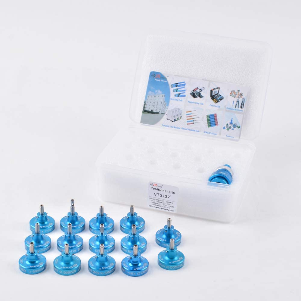 JRready ST5137 Positionierer-Kit: 14 Positionierer der K-Serie &amp; Universalpositionierer für NEW-AS2 YJQ-W1A YJQ-W1Q Crimpwerkzeug