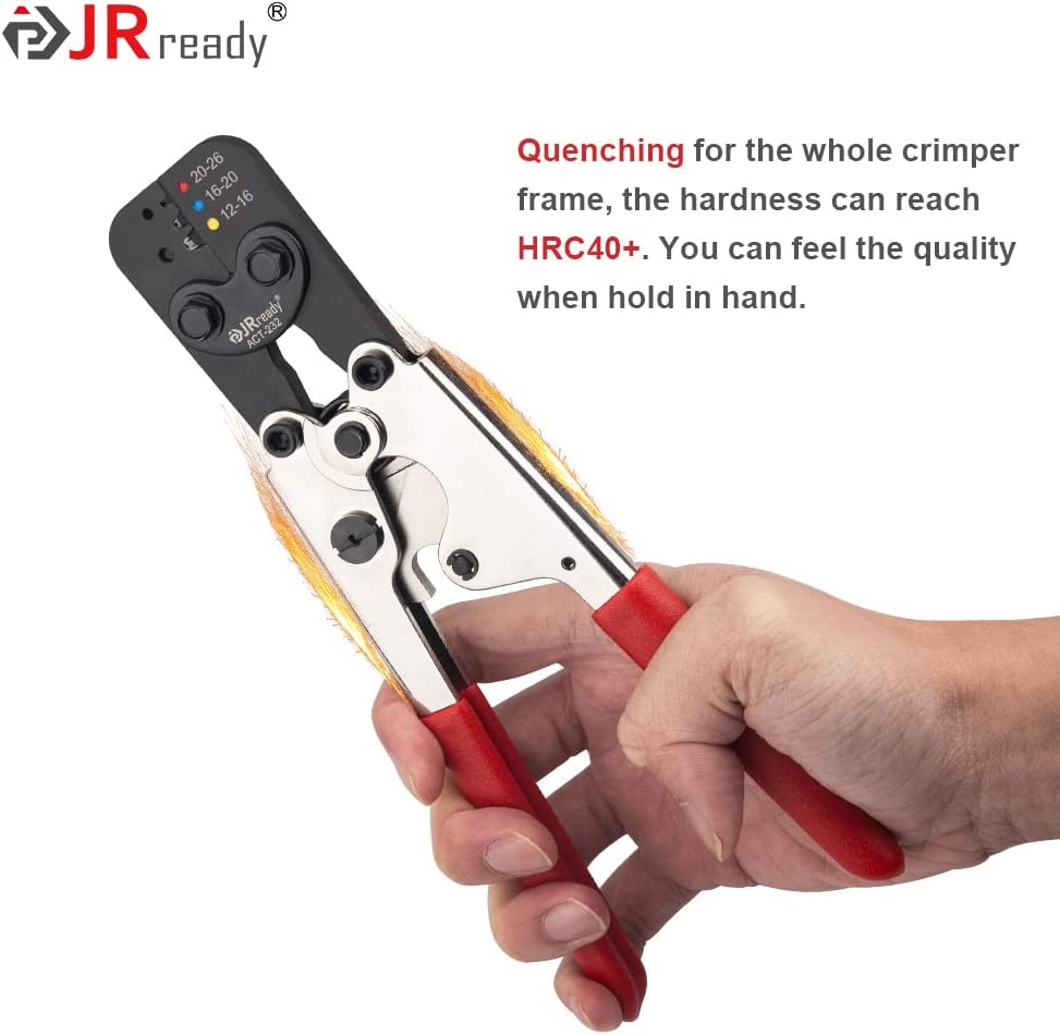JRready ACT-232 (M22520/37-01 AD-1377) Crimp Tool G411 Gage for M81824 Heat Shrink Splices Butt Connectors 12-26 AWG