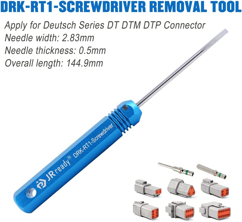 JRready ST5236-DEUTSCH Connector Tool Kit: DRK-12DTP+16DT+20DTM & RT1 Metal Extraction Tools & 8 PCS Plastic Deutsch Pin Removal Tool Kit