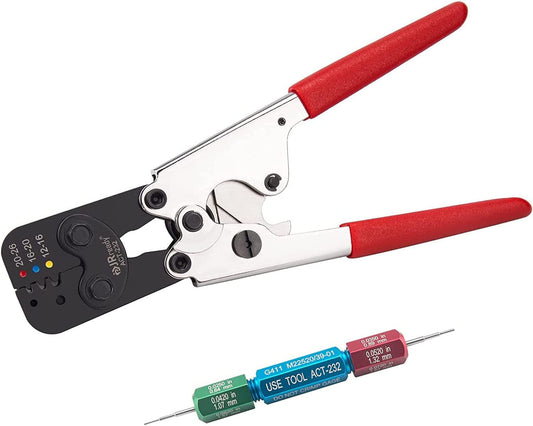 JRready ACT-232 (M22520/37-01 AD-1377) Crimp Tool G411 Gage for M81824 Heat Shrink Splices Butt Connectors 12-26 AWG