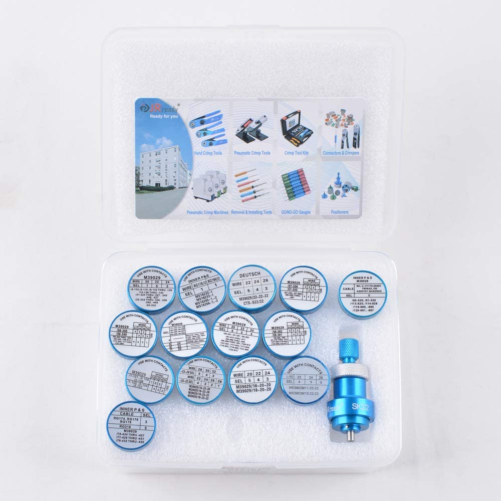 JRready ST5137 Positionierer-Kit: 14 Positionierer der K-Serie &amp; Universalpositionierer für NEW-AS2 YJQ-W1A YJQ-W1Q Crimpwerkzeug