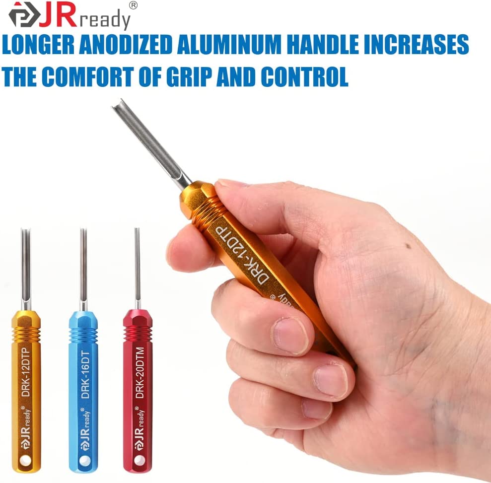 JRready ST5231 DEUTSCH Removal Tool Kit, Depinning Tool Kit: DRK-12DTP + DRK-16DT + DRK-20DTM + DRK-RT1B Extraction Tools